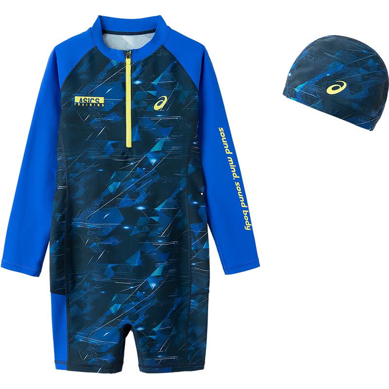 

Asics Летний набор для плавания 2025 года UPF50+ с защитой от солнца, антибактериальный, с шапочкой 130