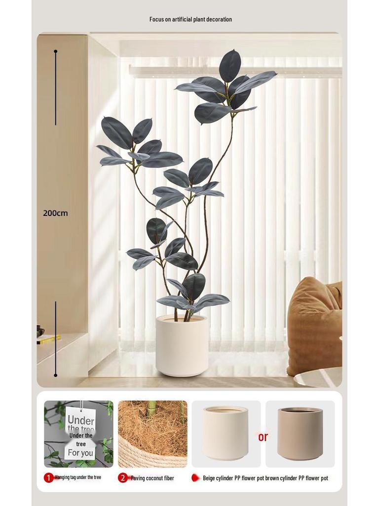 Luxurious Large Faux Green Plant Decoration for Indoor Use