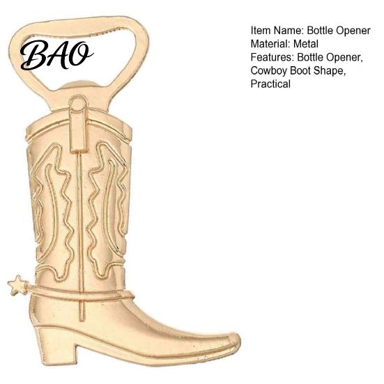 Durable Zinc Alloy Openers Cowboy Boot Bottle Opener, Western Theme with Themed Celebration Supplies Thank You Card, Unique Party Favors for Weddings