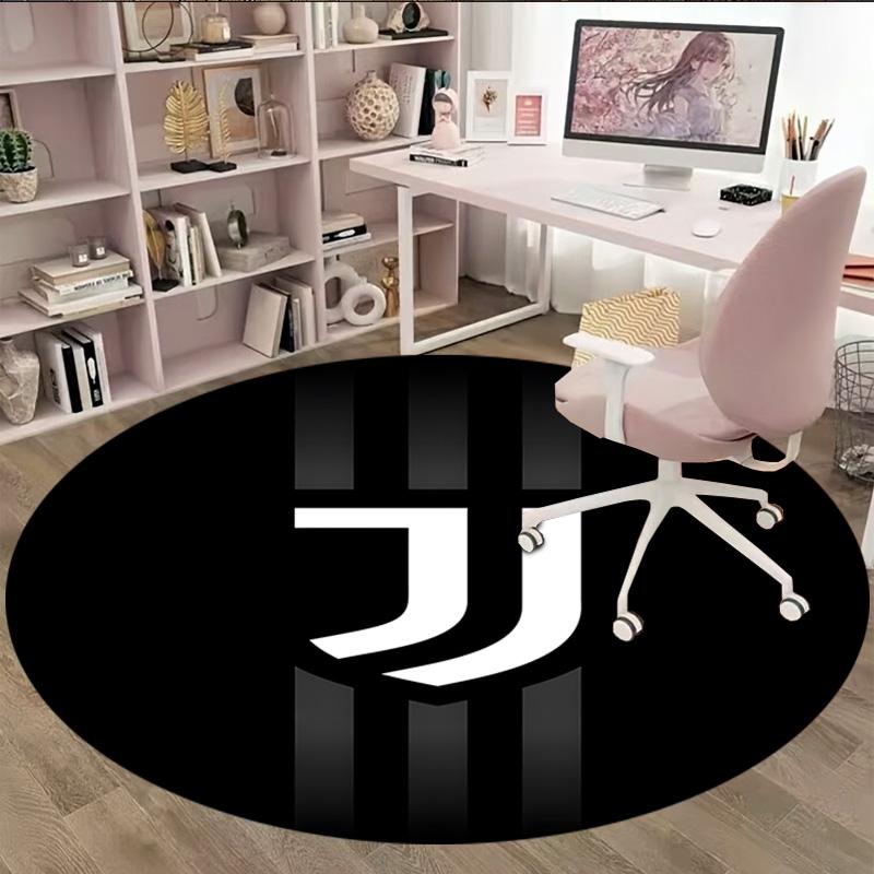 1pc Football Team (12) Print Round Carpet Chair Round Carpet Suitable for Bedroom Living Room Home Decorative Carpet