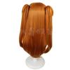 EVA Asuka Cos Wig Orange Double Ponytail Long Straight Hair Natural Breathable Wig