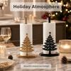 2D Flat Christmas Tree Iron Paper Towel Holder Kitchen Countertop Tissue Roll Stand Holiday Decoration