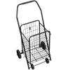 Shopping Cart, Folding Grocery Utility Cart with Swivel Wheels, 40.8 Kg Large Load Capacity, Heavy Duty Rolling Laundry Basket Butler for Laundry,