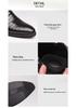 Plus Size Men's High Top Leather Chelsea Boots with Zipper and Brogue Design, Pointed Toe Martin Style.