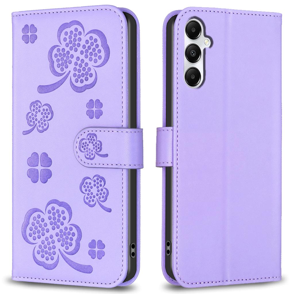 For Samsung Galaxy A36 5G Case Clover Pattern Wallet Stand View Leather Phone Cover