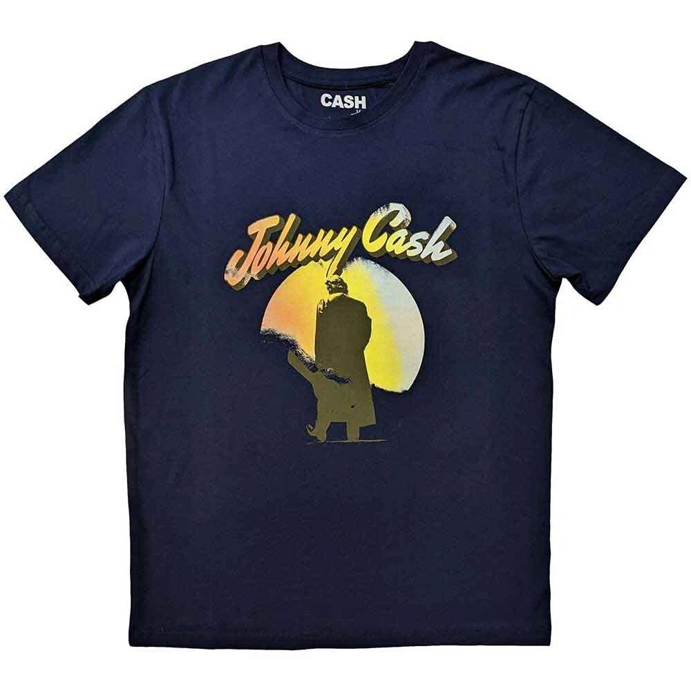 Johnny Cash Unisex T-Shirt: Walking Guitar (Large) S