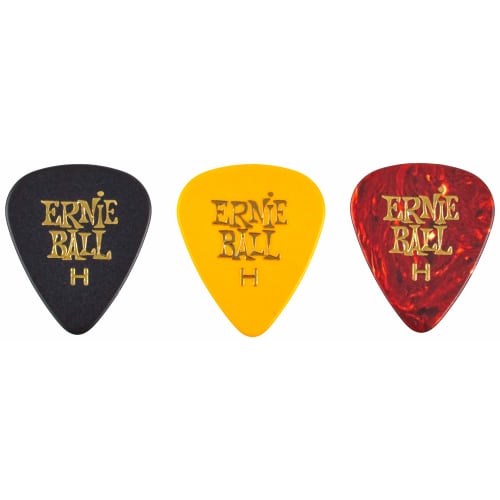 Authentic Ernie Ball 9180 Heavy Picks, 12-Piece Assorted Pack