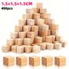 20-400pcs Natural Wooden Blocks Small Wood Cubes Smooth-sided Crafting Blocks Supplie for Craft and Puzzle Making DIY Home Decor