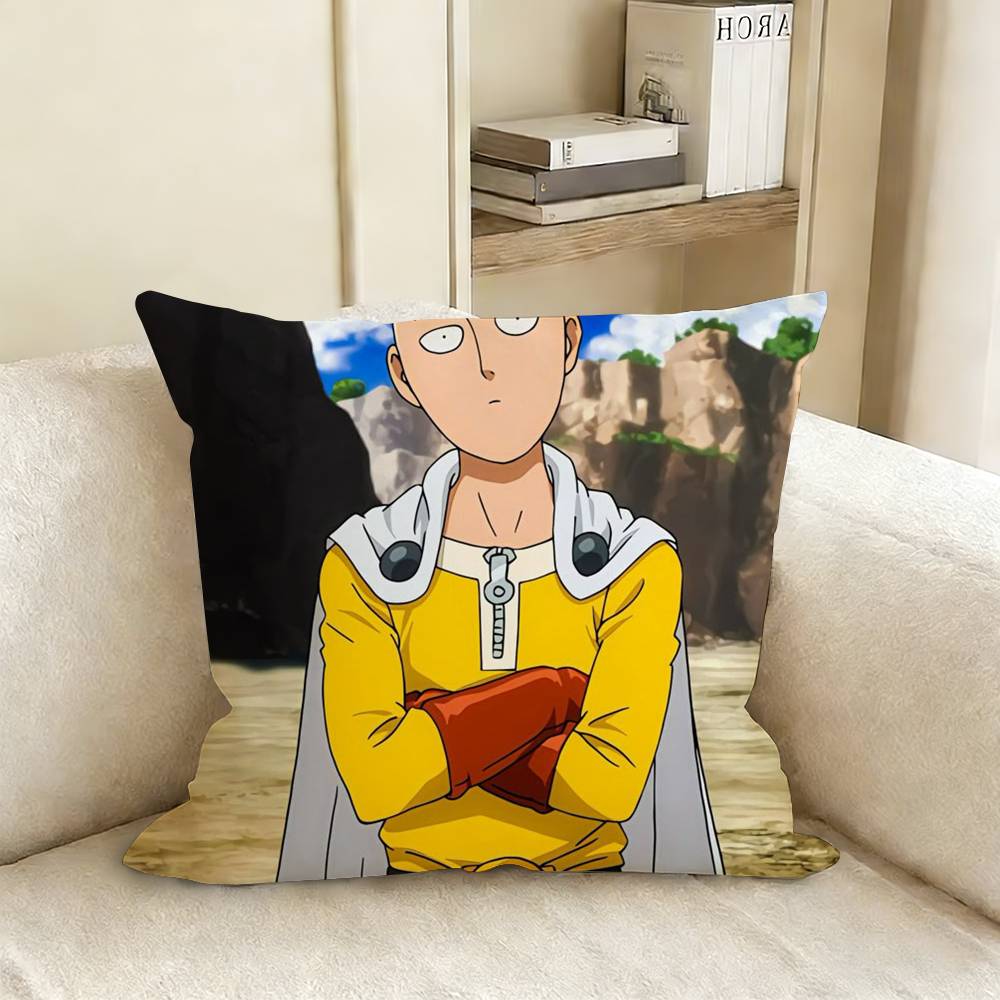 One PPunch SSaitama MMan Pillow Cover Sofa Cushion Cover Home Room Decoration Children Gift