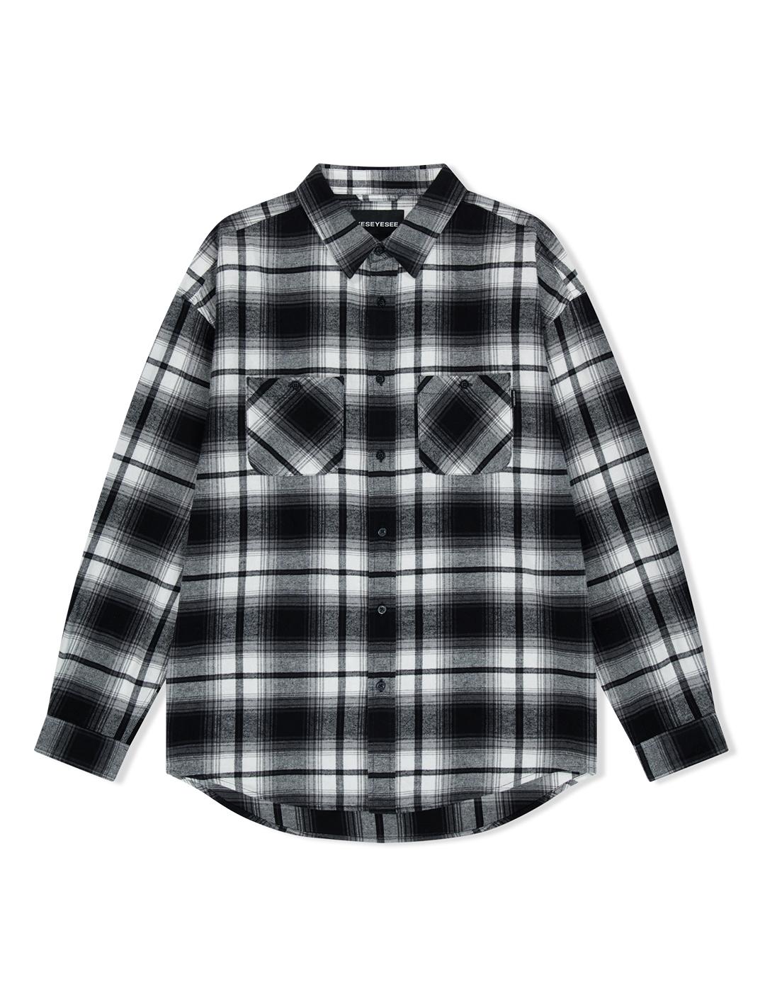 Yes Ic Flannel Check Shirt Black Black/S