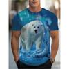 Fashion Polar Bear Graphic T Shirts For Men Clothing Summer Trend Short Sleeve 3D Printed T-shirts Streetwear Unisex Tees Tops