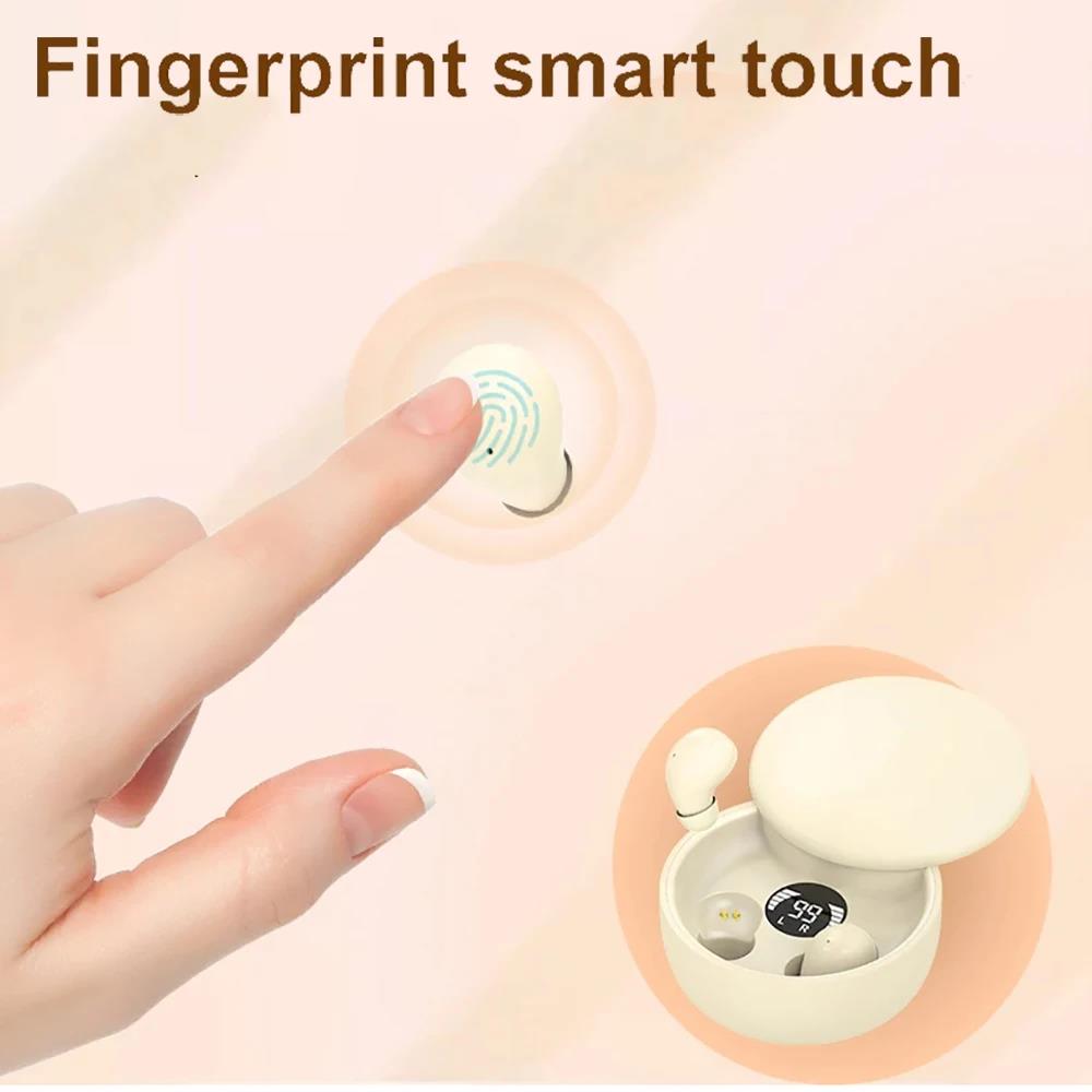 Mini Invisible Earbuds Sleep Headphones Bluetooth 5.4 Earphones TWS Wireless HIFI Stereo Noise Reduction Waterproof Heasets
