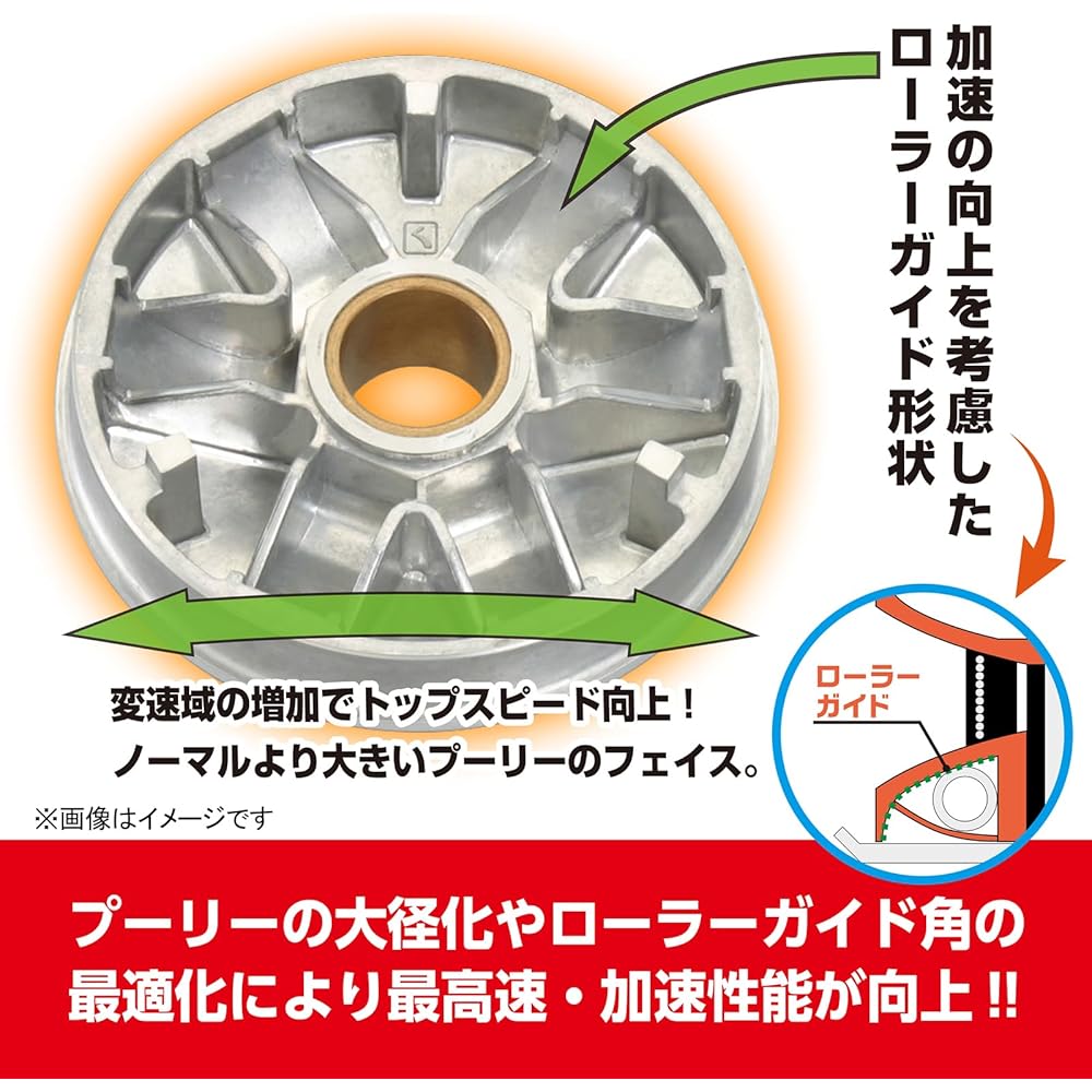 KITACO Power Drive Kit Typ X för JOG, Aprio, etc.. 489-0061000