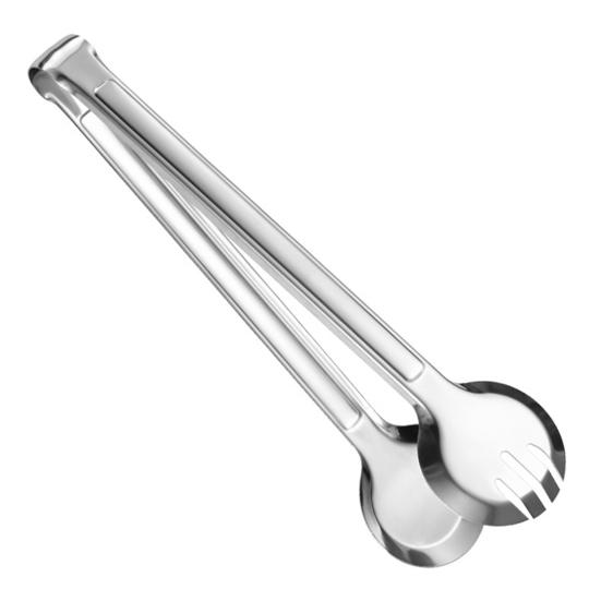Stainless Steel Serving Tongs U-Shaped Non-Slip Kitchen Tongs Hollow Chuck