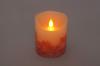 Nihon Rosoku LED Candle, "Akari To Tonari" (Light and Beside) Cherry Blossom Design, 7.5 X 7.5 X 8.5 Cm