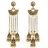 Bohemian Long Vintage Drop Earrings With Alloy Waterdrop Accents For Ladies