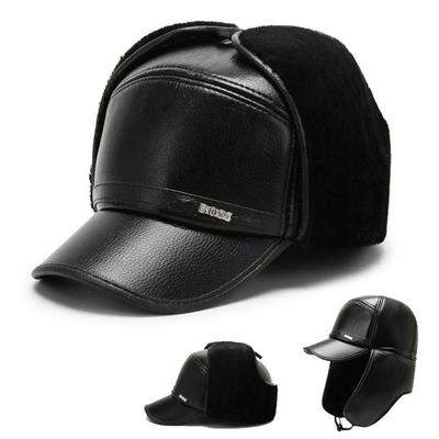 Women's Fashion Daily Leather Boss Cap Earflap Hat