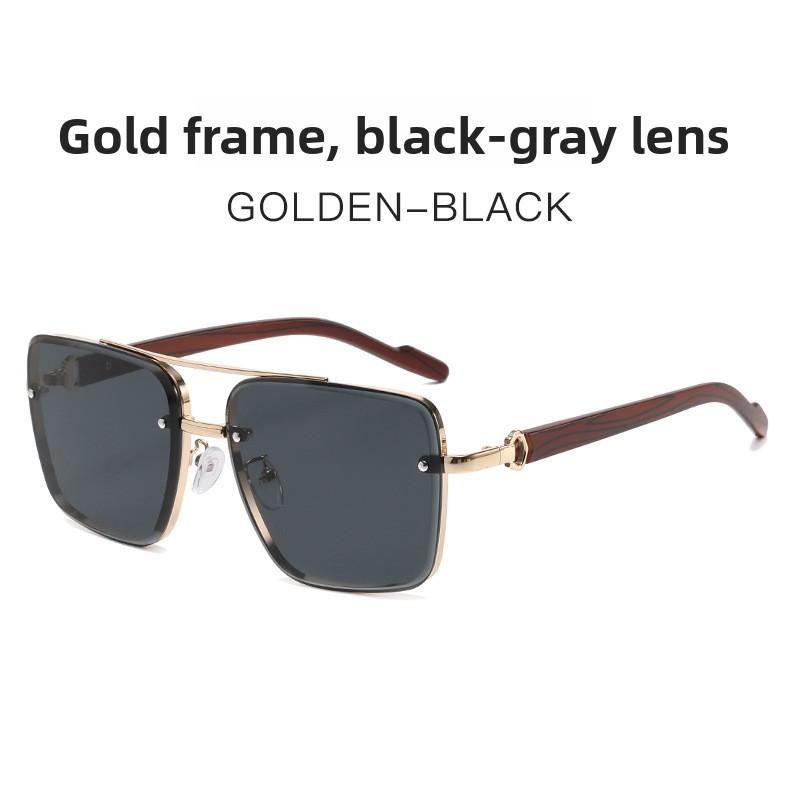 

Современные металлические геометрические солнцезащитные очки с синими поликарбонатными линзами для путешествий и активного отдыха Black Gray