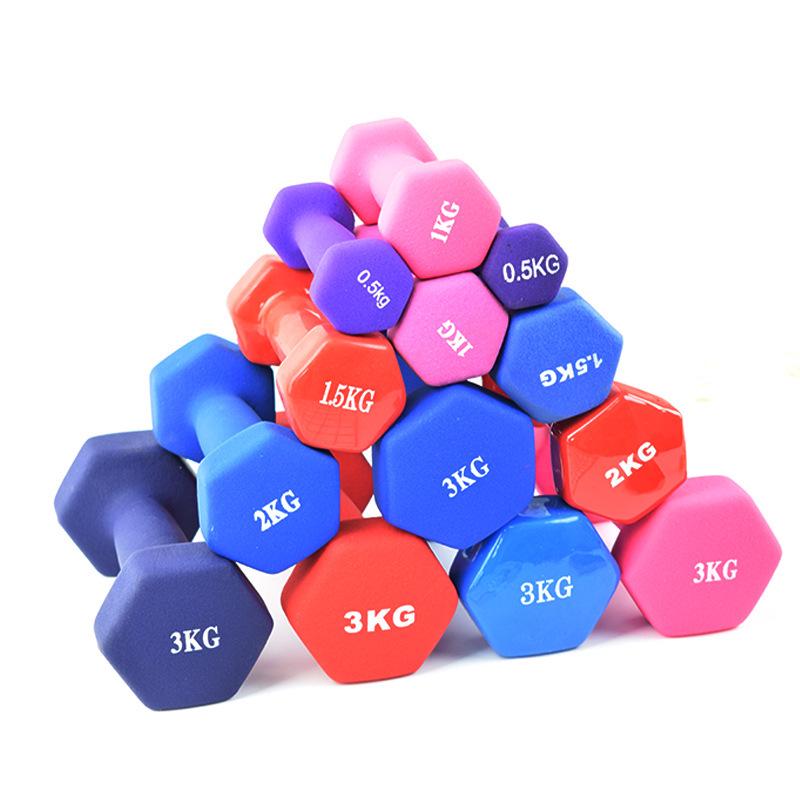 Hexagonal Dumbbells: Women's Small, Smooth & Knurled Home Fitness Equipment