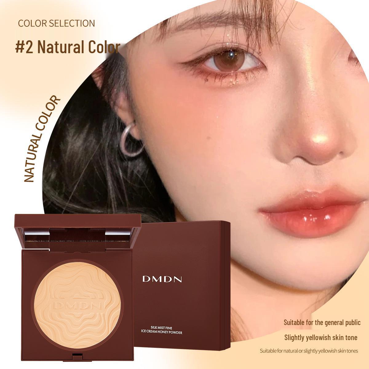 DMDN Silk Mist Oil Control Setting Powder - Lightweight, Waterproof, Sweatproof, Long-lasting, and Concealing Loose Powder Makeup. естественный