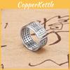 Vintage Sechs-Wort-Mantra Kupferring Verstellbar Unisex Offener Ring Großhandelshersteller