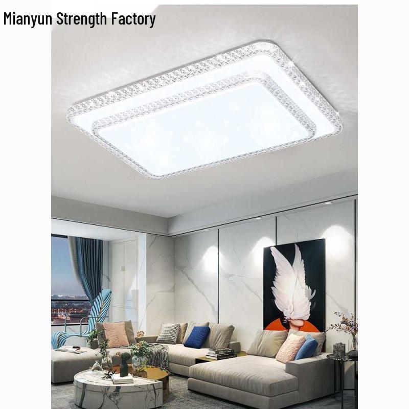 Modern Faux Crystal Round Ceiling Lamp Fixture for Living Room or Bedroom