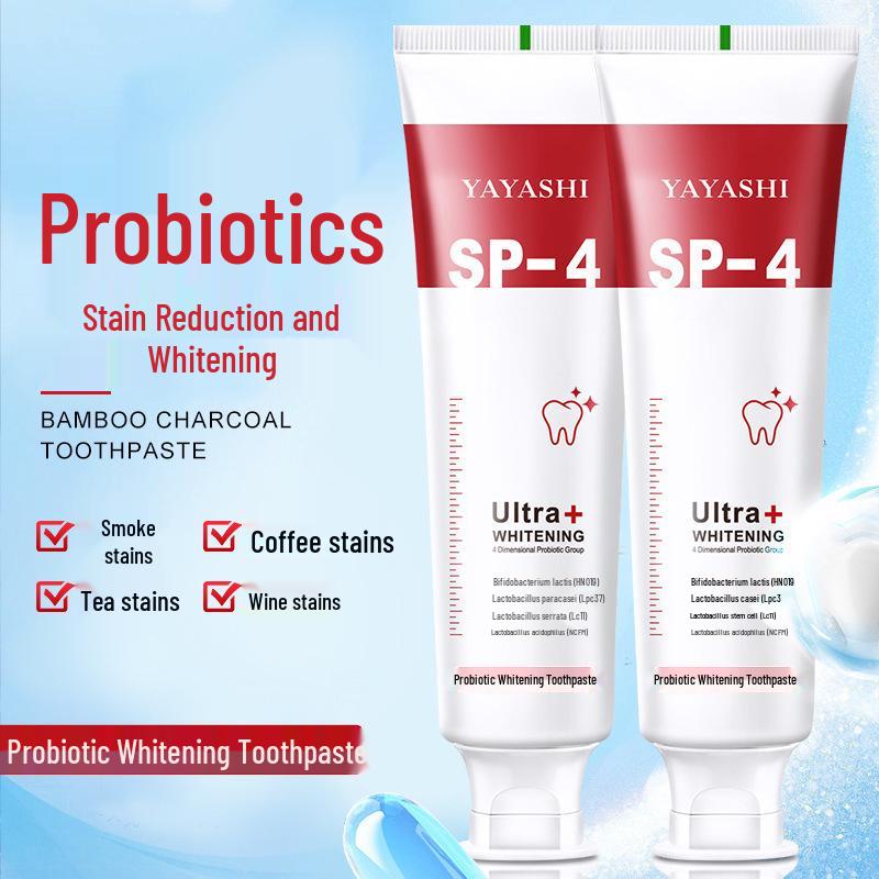 120g Family Pack Probiotic Whitening Toothpaste for Fresh Breath & Yellow Teeth Removal, Suitable for Men and Women