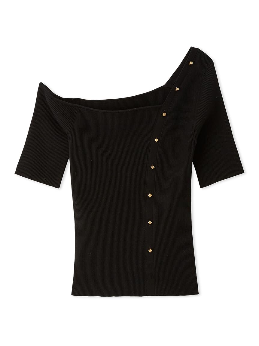 

Snidel Silk Blend Asymmetric Knit Pullover Black Women s SWNT244181, чёрный