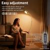 Goldene Stehleuchte mit Dimmer & Timer, Flexibler Schwanenhals, LED-Birne zum Lesen, Nachttisch, Wohnzimmer