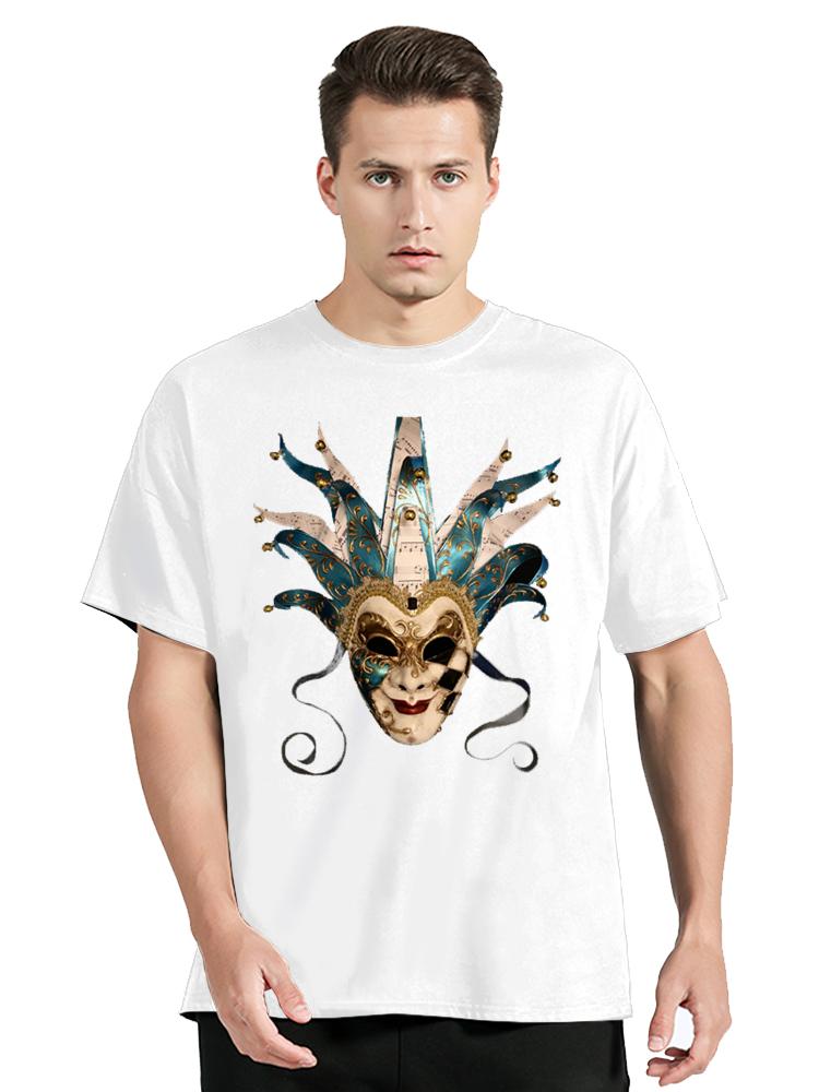 Modna Koszulka T-shirt z Klasyczną Maską Dj Boris Brejcha Letnia Codzienna Koszulka Fitness Bawełniane Topy Męska Odzież Oversize Unisex Koszulka T-shirt