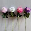 Long Branch 3D Printed Dahlia Realistic Real Touch Artificial Dahlia Branch Large Flower Faux Wedding Floral Event Decoration