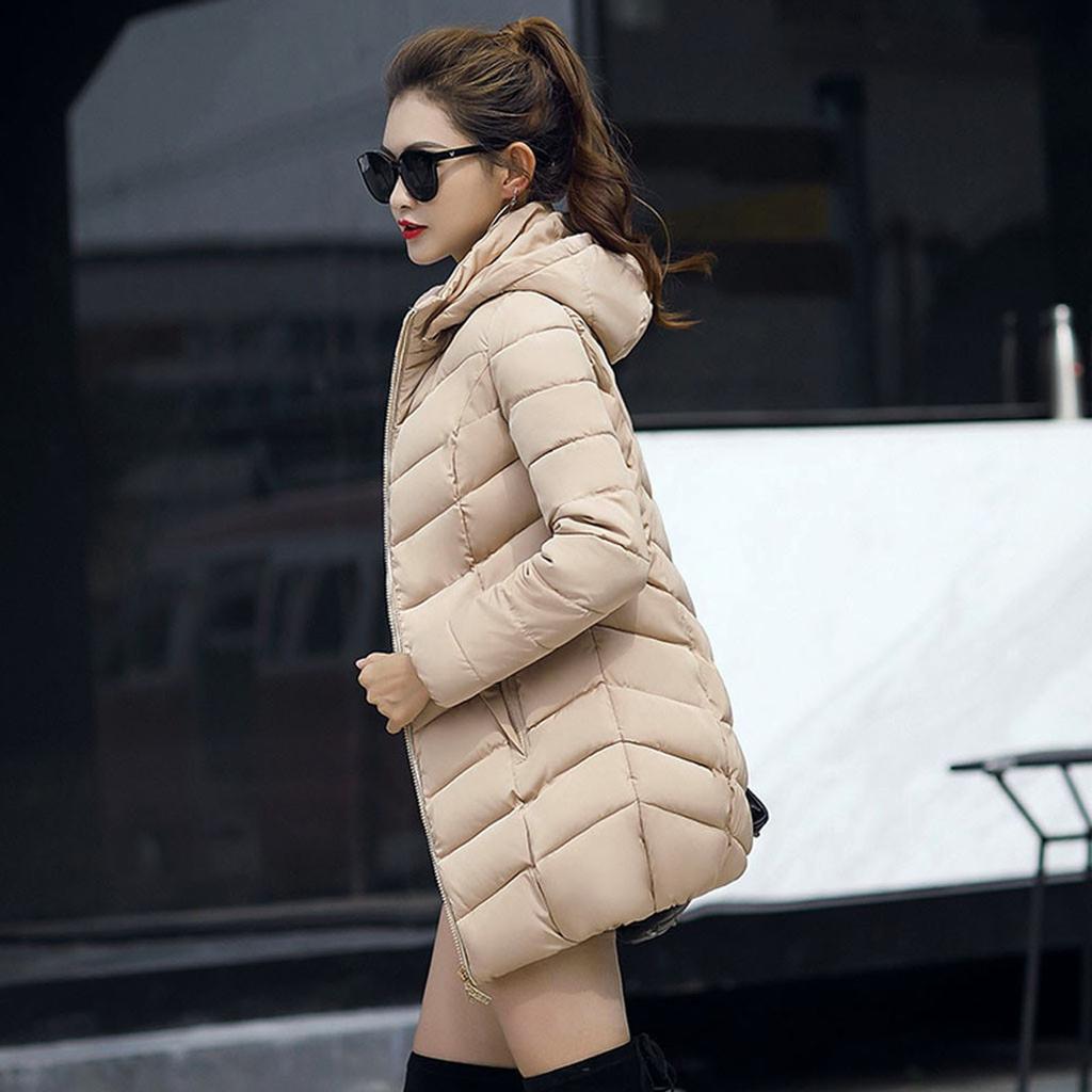 Fashion Solid Women Casual Thicker Winter Slim Coat Overcoat
