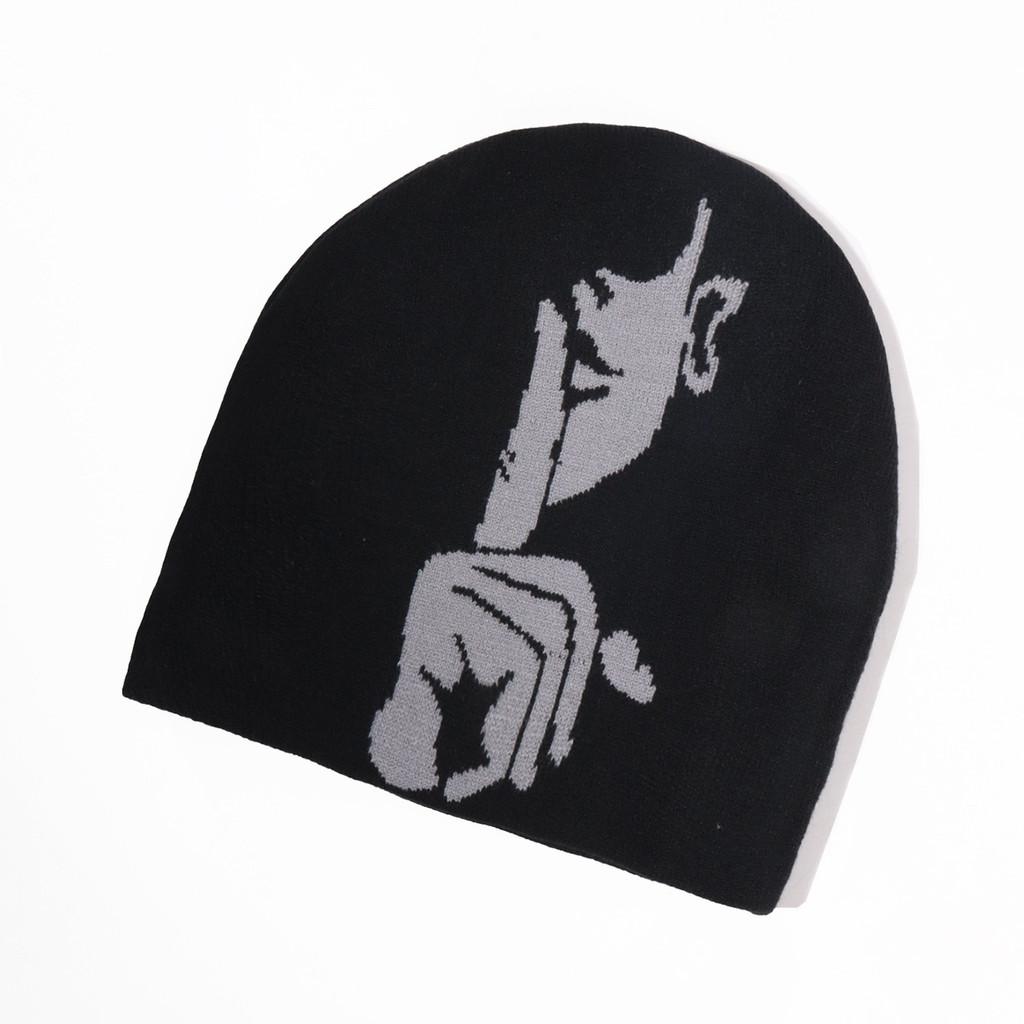 Punk Style Knitted Hat With No Brim And Acrylic Fabric For Streetwear And Winter Protection