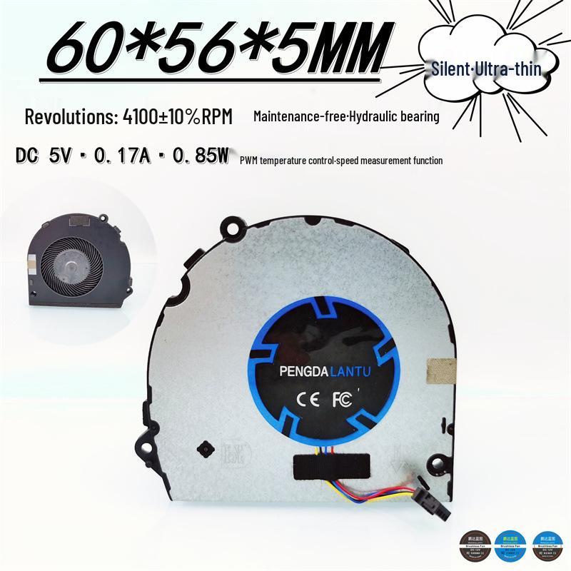 Silent 6CM Hydraulic Bearing Turbine Blower, 5V 0.17A, 60x56x5MM Ultra-Thin Laptop Cooler With original plug