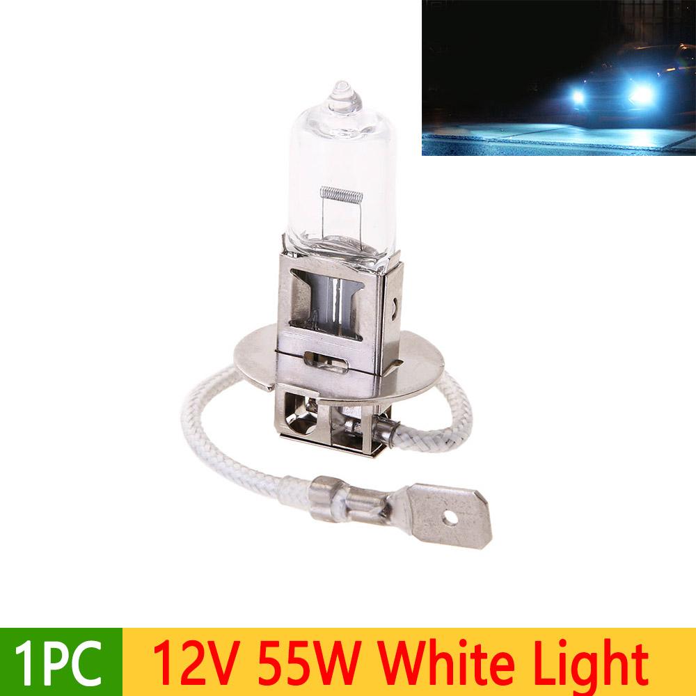 1pc H3 Halogen Lamp White 100W/55W 24V/12V Halogen Headlight Xenon Bright Quartz Bulb Glass Car Fog Light Replacement Bulb