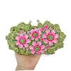 3D Pink Flower Crystal Clutch Green Purse Lady Evening Bags Diamond Handbag Women Metal Box Minaudiere Wedding Party Dinner Bags