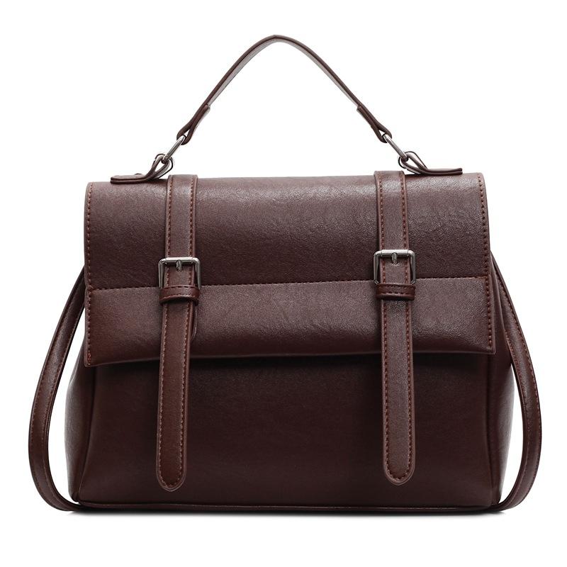

2025 new British retro simple style handbag girls casual versatile foreign style single backpack