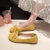 Women's Plus Size Bow Flats: 2026 Spring Slip-On, Comfortable Driving Shoes