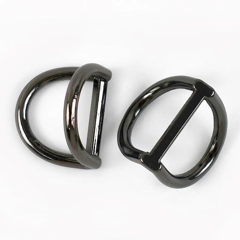 Meetee 5/10/20Pcs 19mm Metal D Ring Buckles Bag Side Clip for Strap Chain Connector Clasp Leather Crafts Hardware Accessories