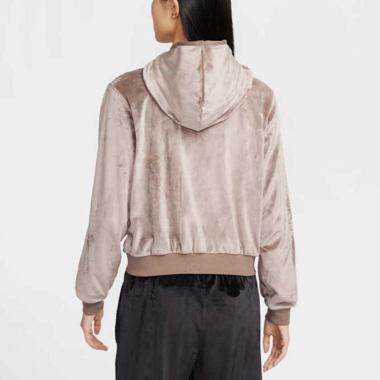 Nike Casual Sport Simple Hooded Long Sleeve Jacket Women Jackets Dark-Khaki HJ0958233