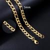 ASONSTEEL cubansk kjede halskjede for menn kvinner punk rustfritt stål fortauskant kjede chokers vintage gullfarge solid metall colla
