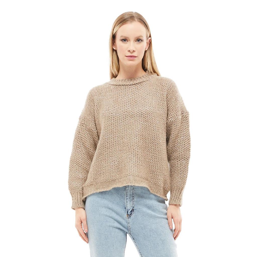 Women's Adjustable Patterned Side Tie Knitwear Sweater