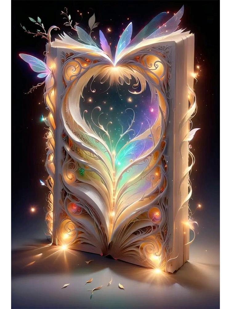 DiY 5D Diamond Painting Magic Book Cross Embroidery Set Dream Scenery Animal Diamond Embroidery Fairy Home Decoration Gift