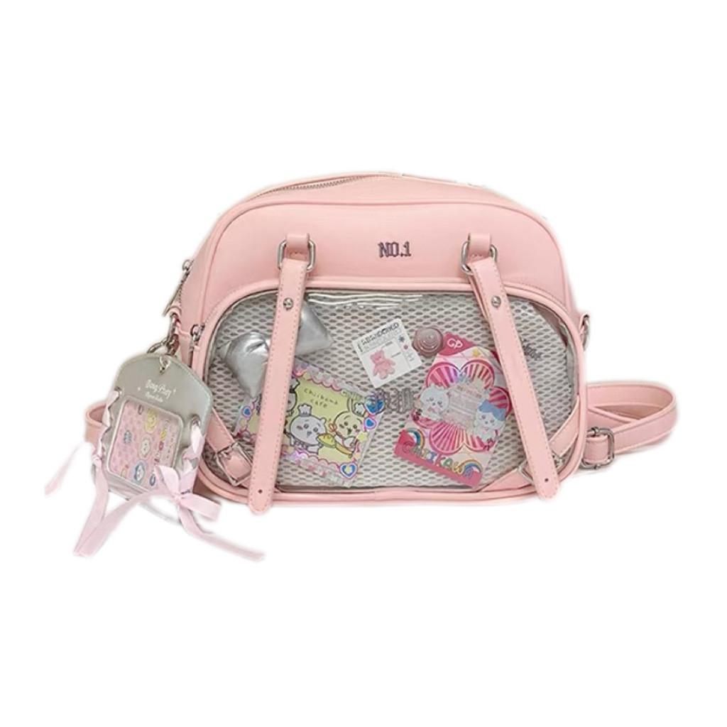Pu Chiikawa Cartoon Doubles Shoulder Bags Girls Clear Backpack Colors Multi