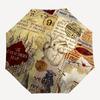 1pc Harry Potter Marauder's Map Umbrella with Plastic Handle,Cartoon Pattern,Suitable for All Seasons Multi-functional Umbrella551