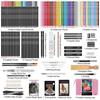 HIFORNY Drawing & Sketching Set, 136-Piece Professional Art Supplies: Graphite, Charcoal, Color, Watercolor, and Metallic Pencils, Blending Tool, Sket