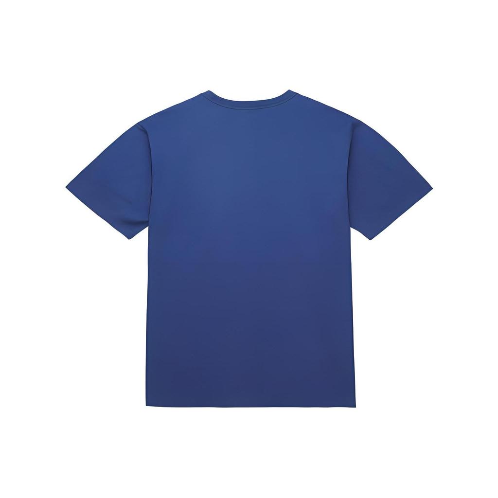 Mitchell Ness T-Shirts Men's Blue Crew Neck Moderate Straight Fit TCRW6277-RSLYYPPPNAVY