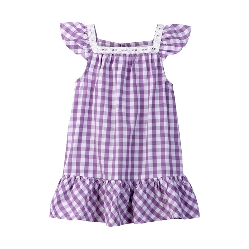 Y/d check lace detail dress Purple 7 Years фиолетовый