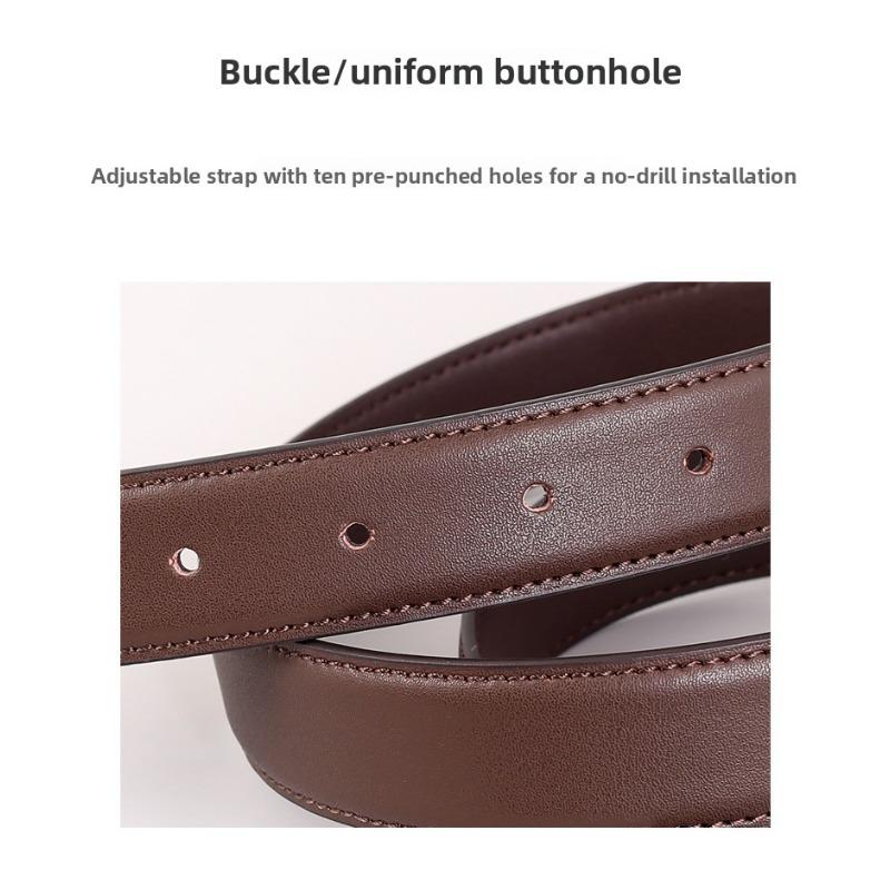 Mary Luxury leather belt - women's genuine smooth pin buckle, premium split cowhide slim dress belt