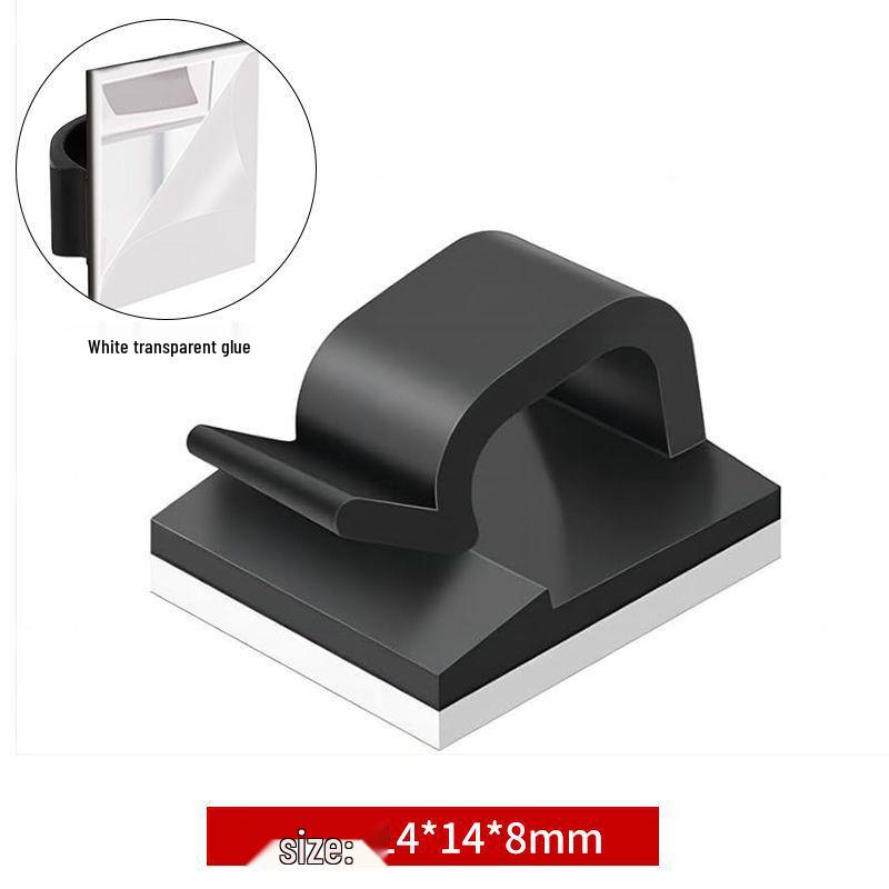 R-Type Self-Adhesive Cable Clip for Secure Wire & Network Cable Management